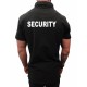 Тениска с яка  тип лакоста с надпис SECURITY