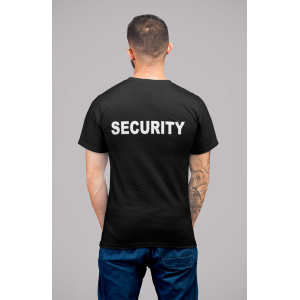 Тениска за охранители с надпис - SECURITY